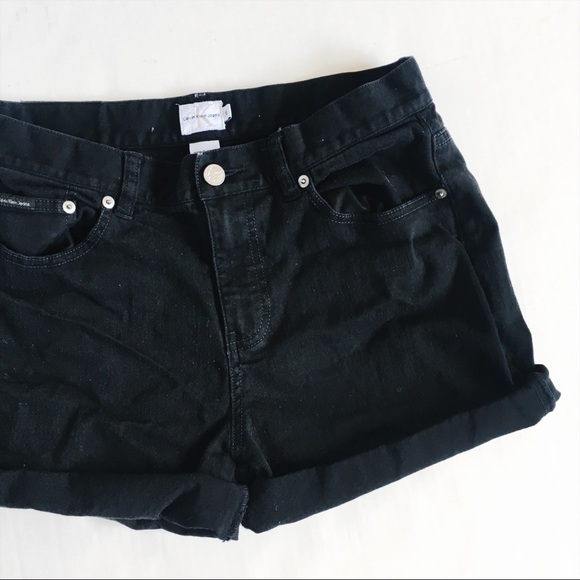 Calvin Klein Jeans Pants - Calvin Klein Black high waist cut off shorts size